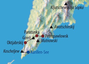 Russland: Kamtschatka – Im Feuerreich des Bären - Karte